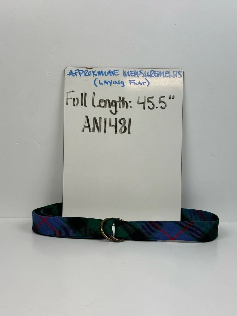 J. Crew Plaid Wool Ribbon D-Ring Belt